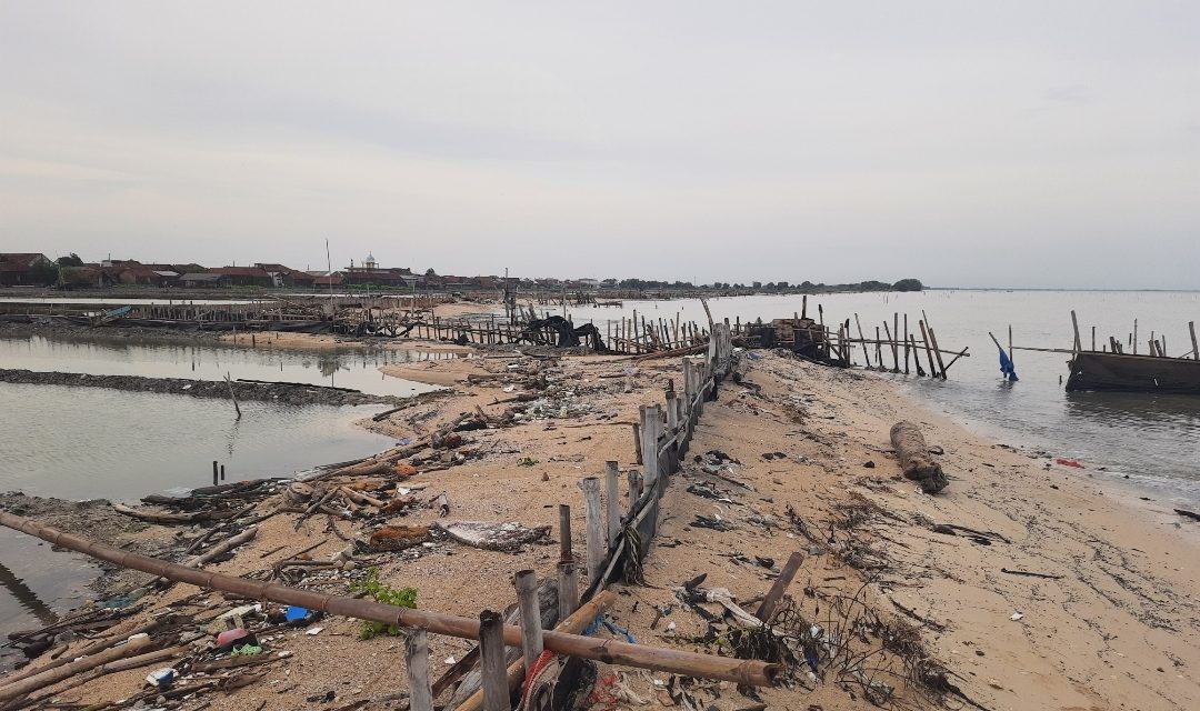 Abrasi Tambak Di Surodadi Jepara , Garis Pantai Dekati Perumahan Warga