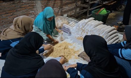 Belajar dari Pelaku Usaha Lokal, Mahasiswa KKN Kunjungi UMKM Tempe di Desa Bakung