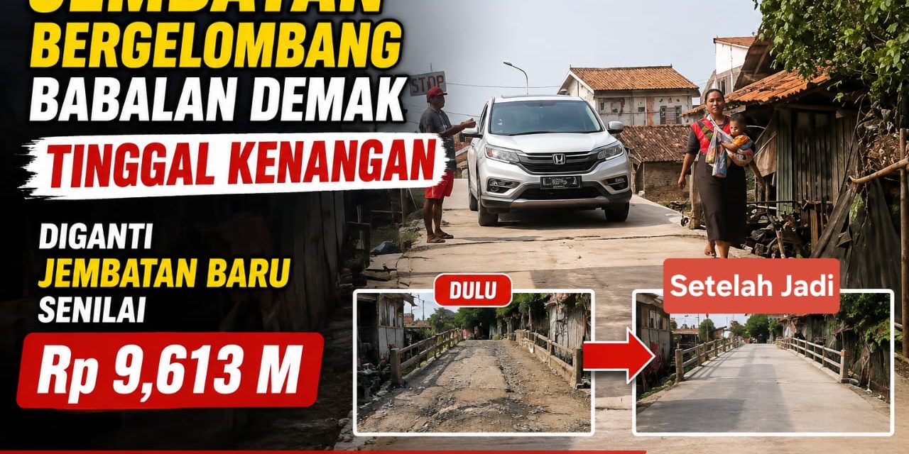 Jembatan Babalan Di Bongkar Total , Kendaraan Roda 4 Dialihkan Lewat Mutih Kulon Demak