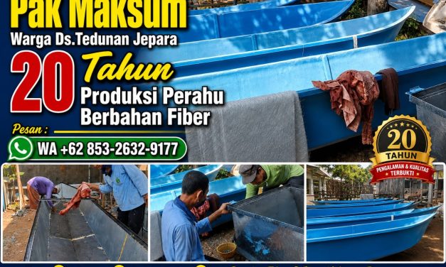 Maksum Warga Tedunan Jepara 20 Tahun Tekuni Usaha Pembuatan Perahu Fiber