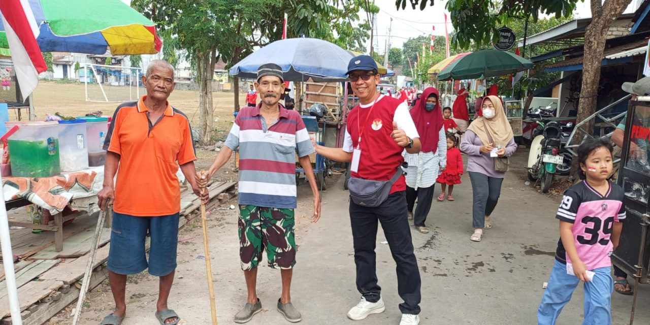 Ratusan Door Prize Jalan Santai RW5 Desa Wedarijaksa Meriahkan HUT RI ke 81